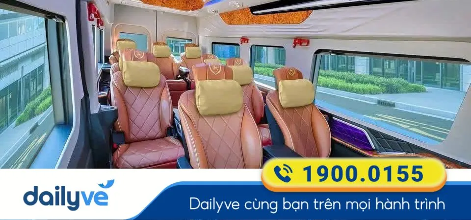 Dòng xe ghế Limousine 9 chỗ của nhà xe Cát Thiên Hải Limousine