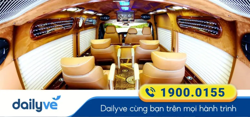 Dòng xe ghế Limousine 9 chỗ của nhà xe Golden Horse Limousine