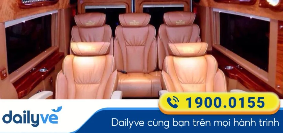Dòng xe ghế Limousine 9 chỗ của nhà xe Hoa Dũng Limousine