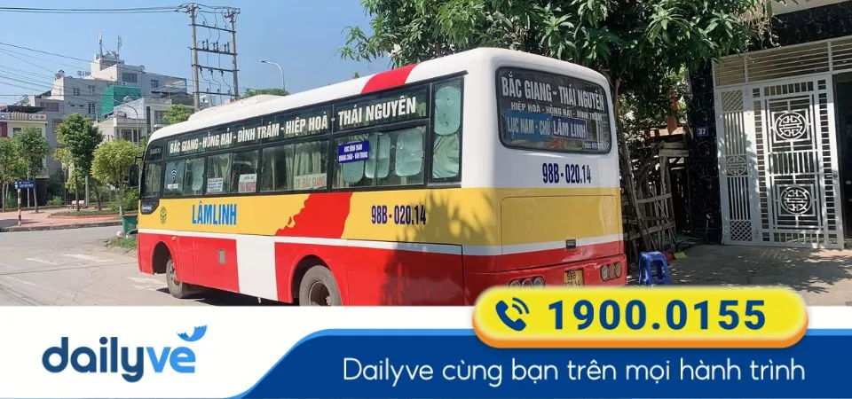 Nhà xe Lâm Linh chuyên phục vụ hành khách trên tuyến Thái Nguyên đi Bắc Giang