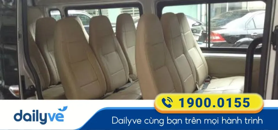 Dòng xe ghế 16 chỗ ngồi của nhà xe Hải Hà (Lào Cai)