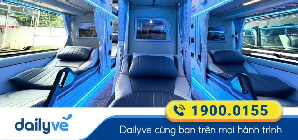 Dòng xe giường Limousine 34 phòng của nhà xe Hùng Cường - An Giang
