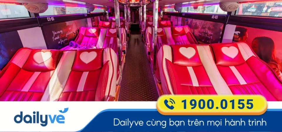 Dòng xe giường nằm đôi 22 chỗ của nhà xe Inter Bus Lines