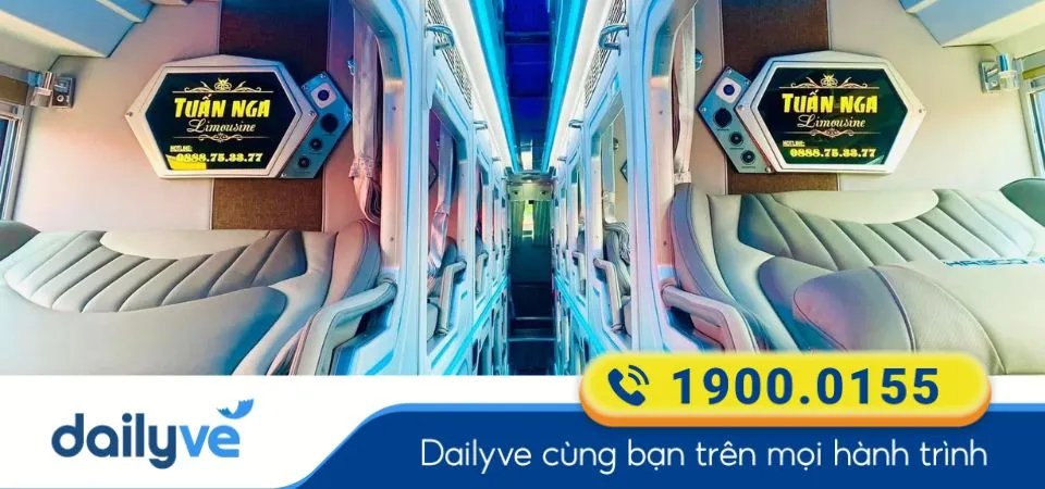 Dòng xe Limousine 24 phòng của nhà xe Tuấn Nga (Kiên Giang)