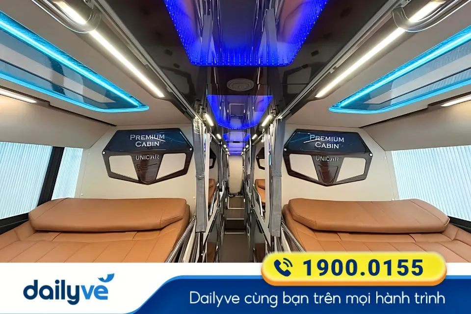 Nội thất dòng xe Limousine 22 cabin cao cấp của nhà xe King Express Bus